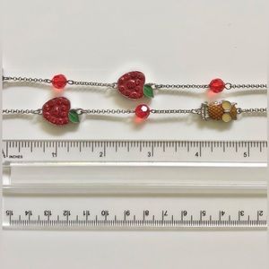 Willabee & Ward September owls and apples long necklace